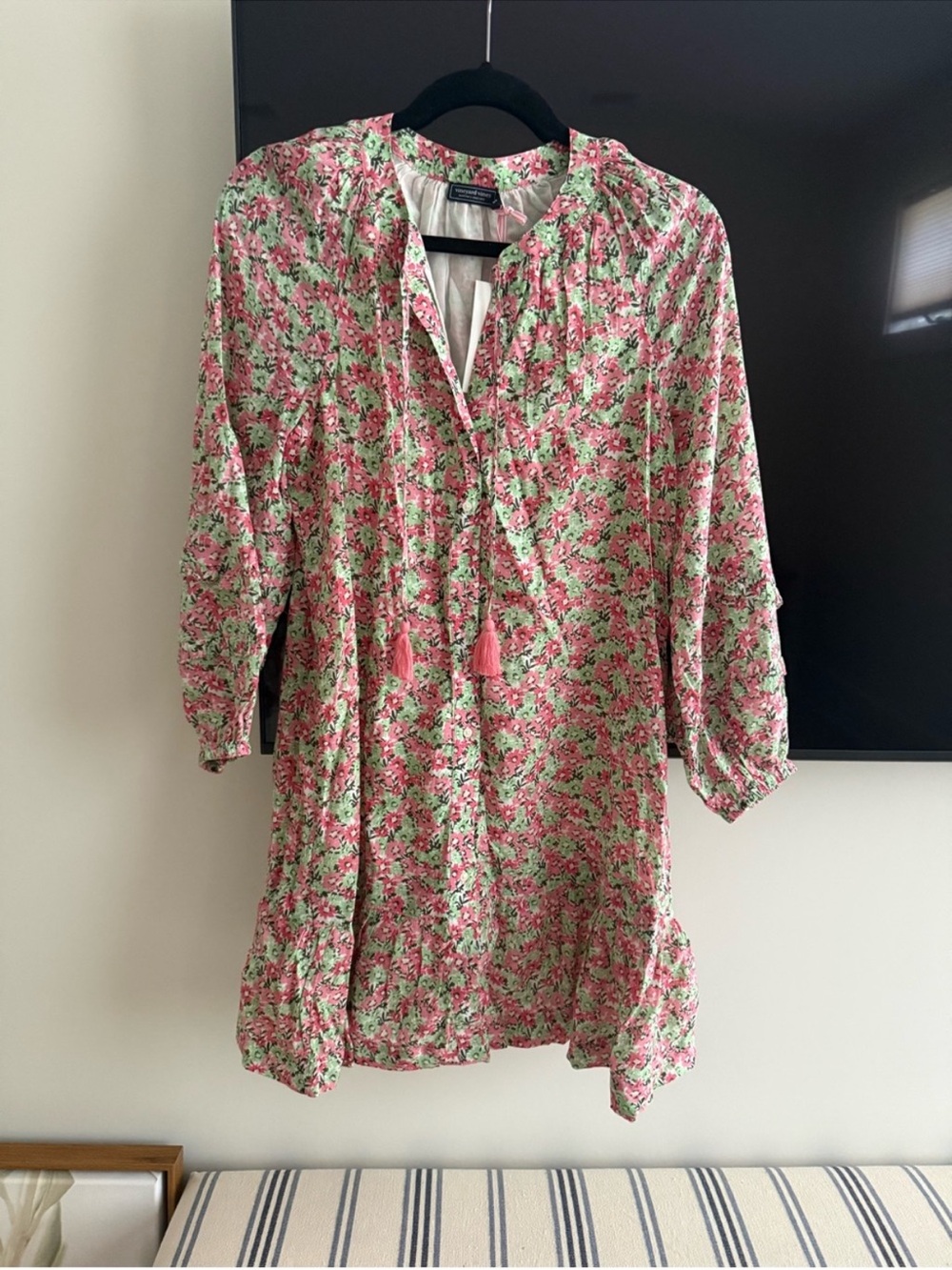 Vineyard Vines sz small floral tile dress